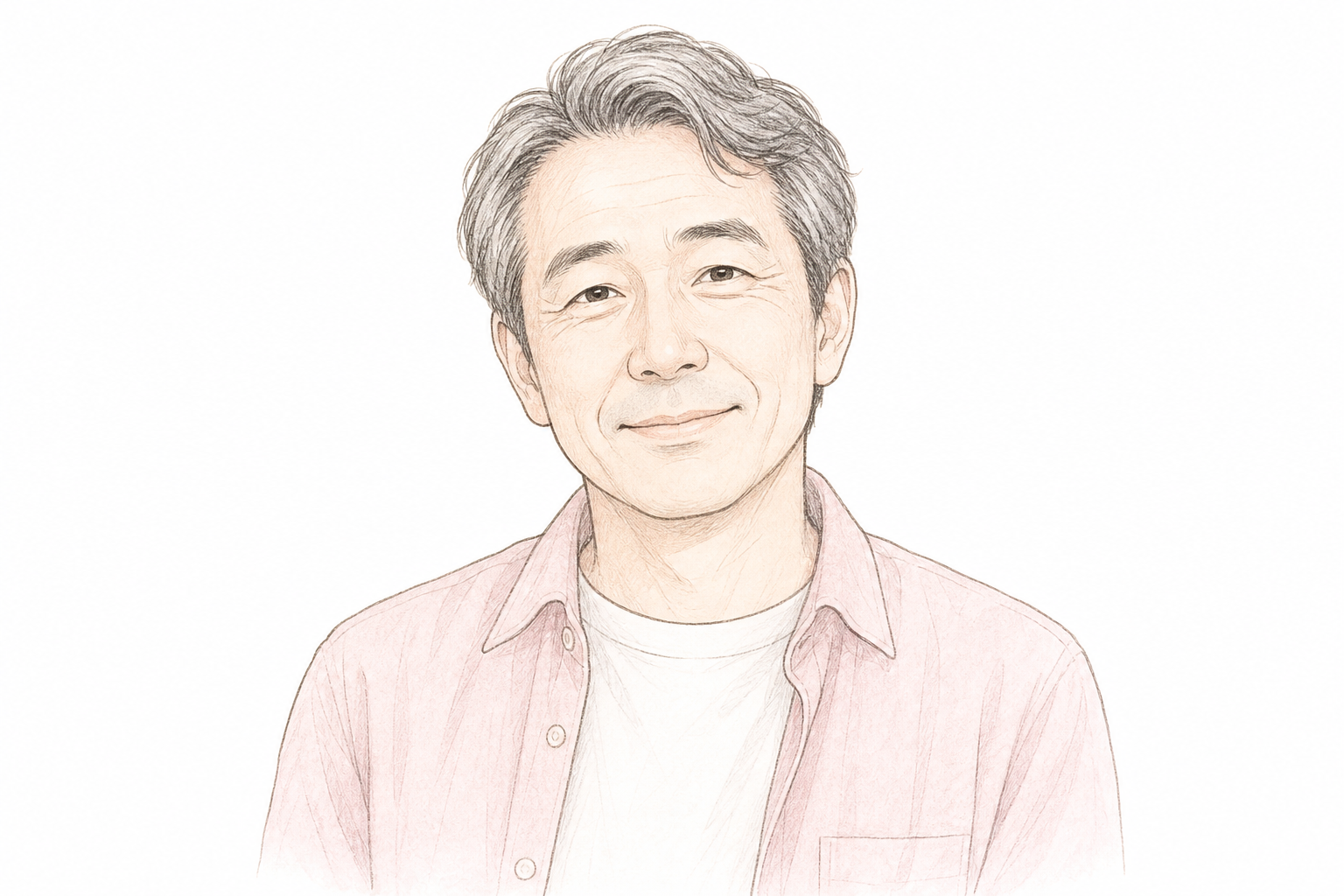 穏やかに微笑む中年男性