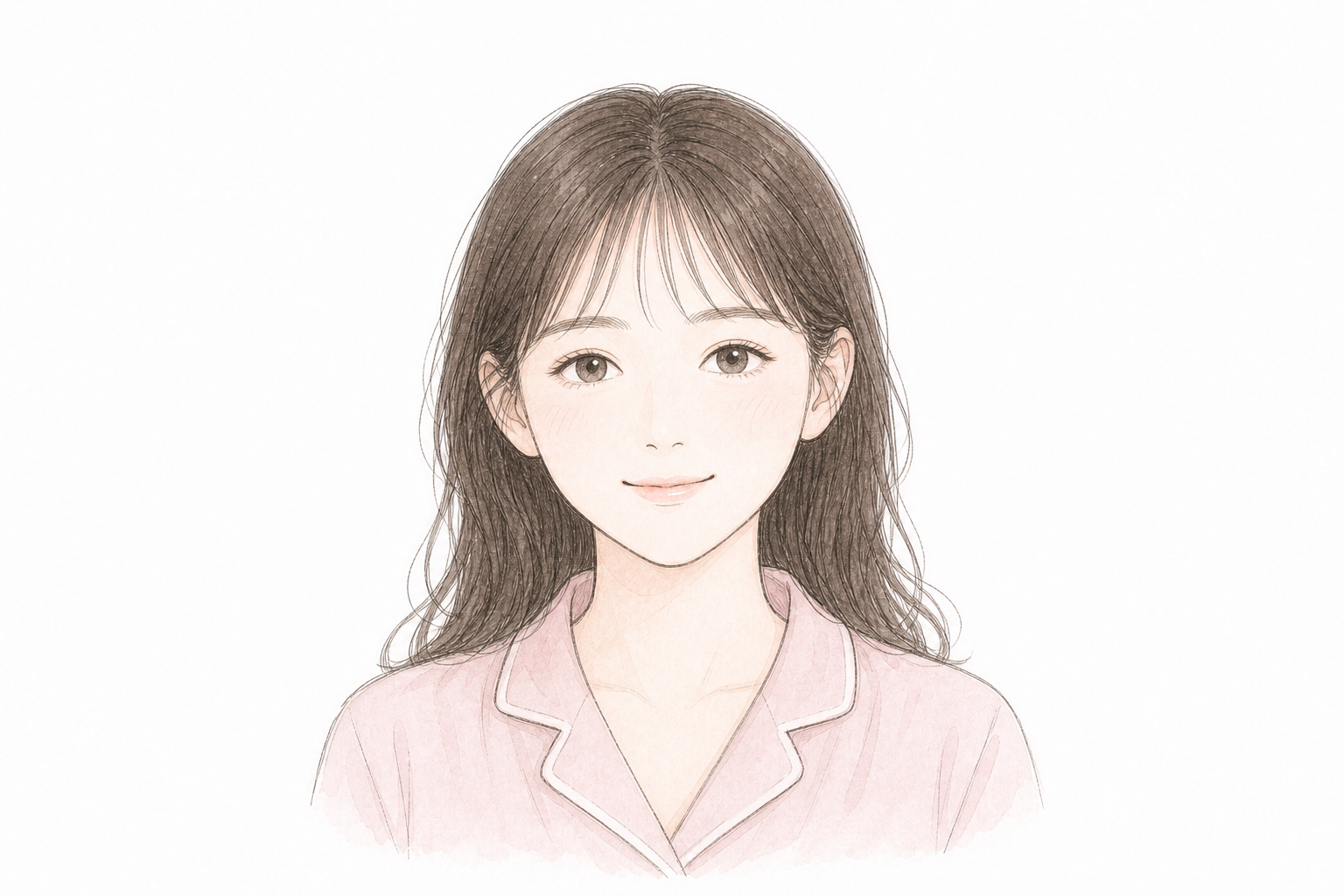 安堵した表情の若い女性