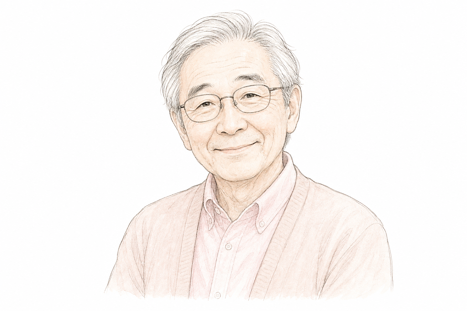 安らかな表情の年配男性